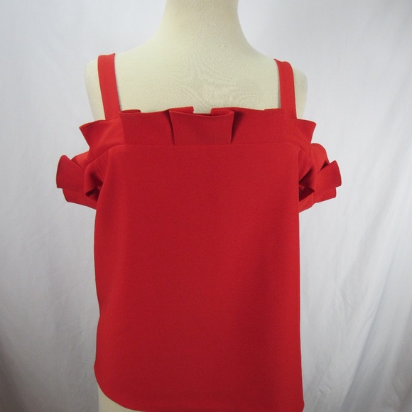 Topshop Tops - Topshop NWT RED top blouse unique! sz 12 M NWT!